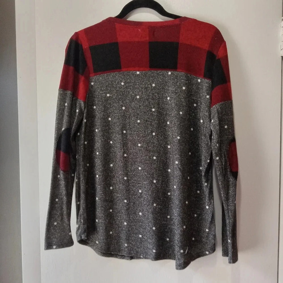 Long Sleeve Tees Bundle of 3 Yellow Purple Striped Black Red Buffalo Plaid Small - Picture 9 of 16